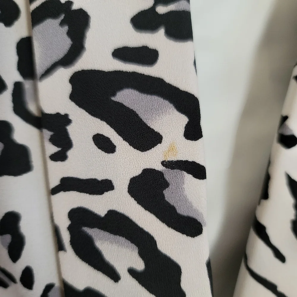 Cache Blazer Womens Size 2 Animal Print One Button Long Sleeve